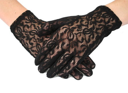 Lace gloves black