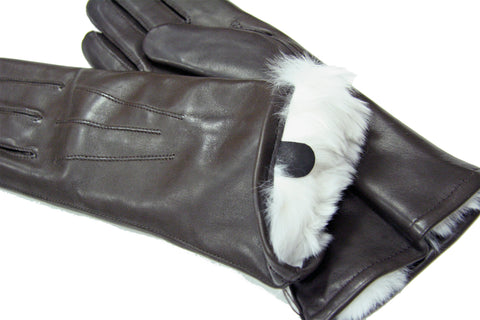 OTTO KESSLER Women's gloves - Rabbit fur brown